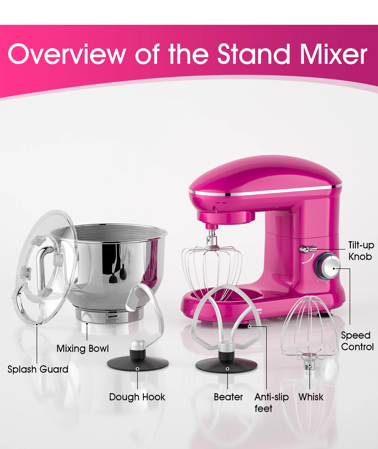 Home Appliances Electric Flour Mixer For Batidora Kitchen Cuisine Aid Robot 1500w Bakery Dough Stand Food Mixer - Image 6