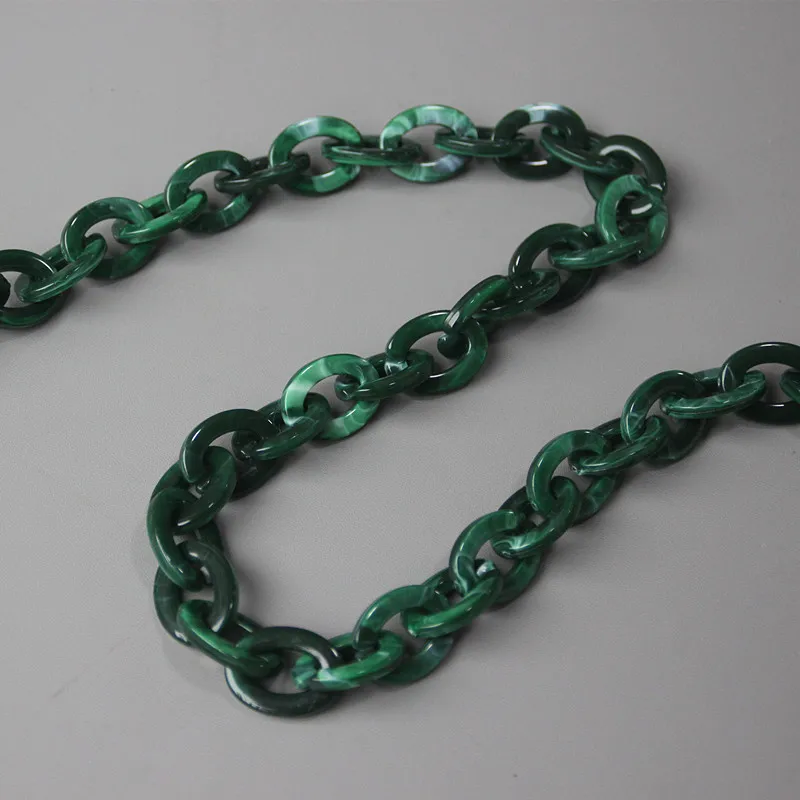 DIY New Fashion Woman Handbag Accessory Chain Beige Pink White Green Resin Amber Luxury Strap Women Clutch Shoulder Purse Chain - Image 6