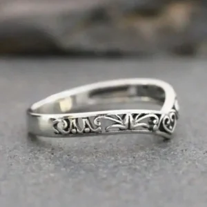 Elegant Floral Pattern Ring For Women Wedding Engagement Anniversary Party Jewelry Gift